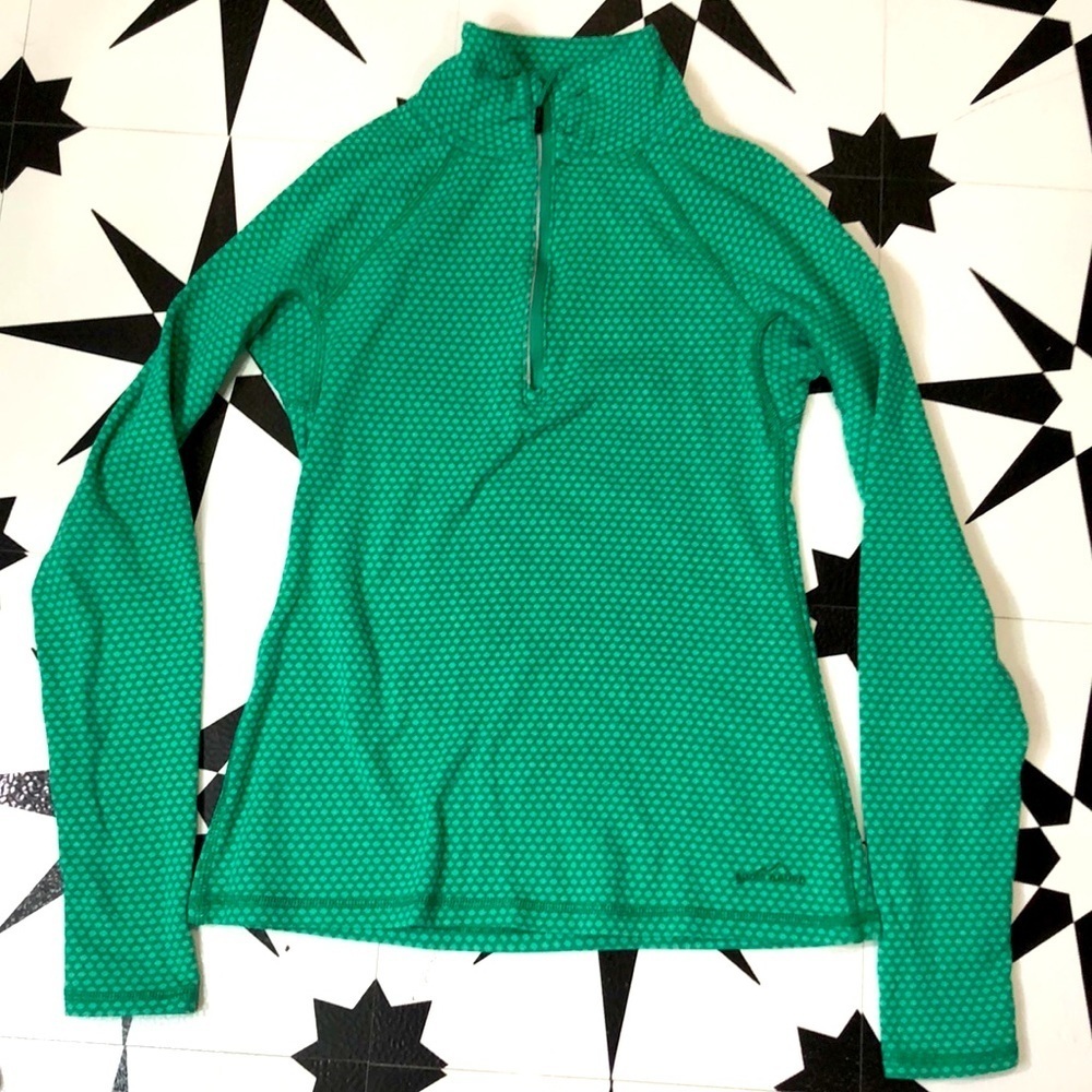 Eddie Bauer Womens Sports Top Green Athletic